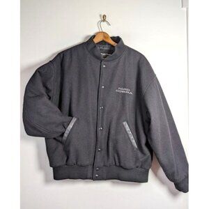 Ford Shelby Cobra Racing Bomber Jacket Size Large Vintage Wool Leather Official